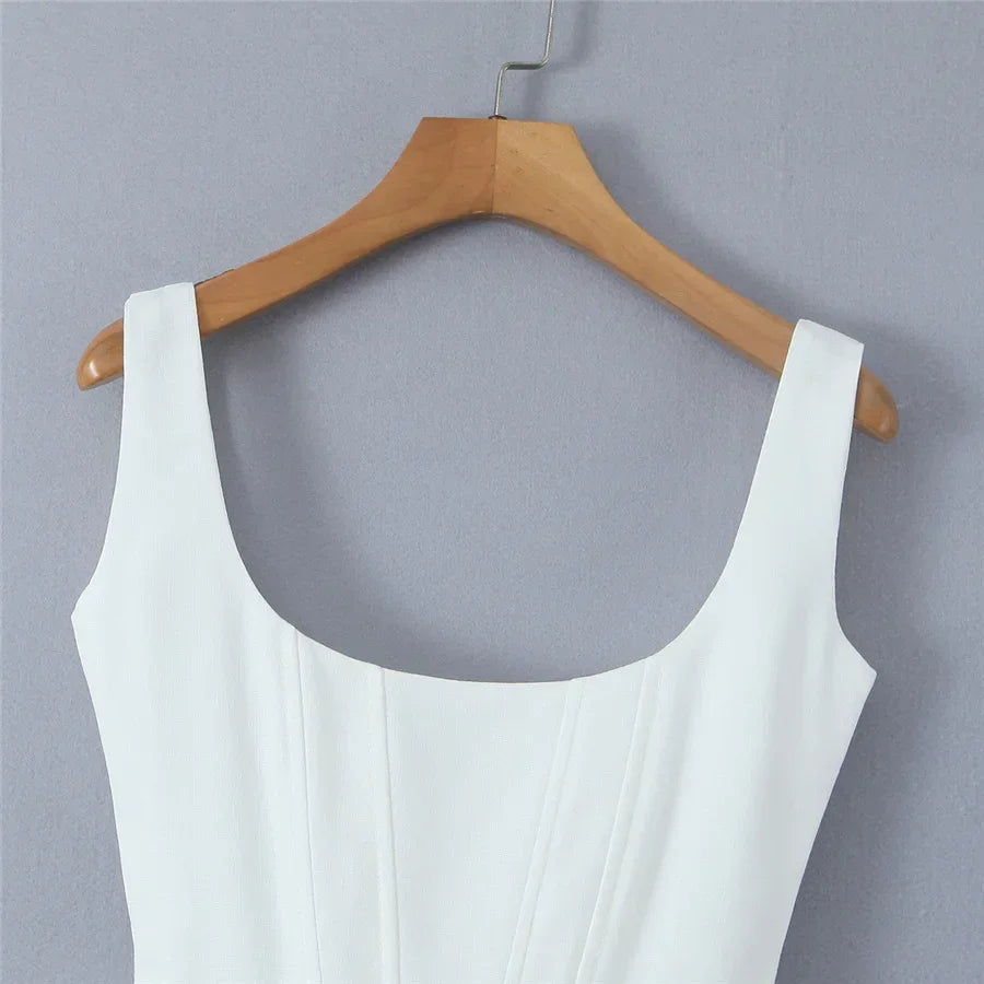 Summer clothes women 2024 short dresses women evening party dresses white bodycon mini dress birthday dresses luxury fish bone