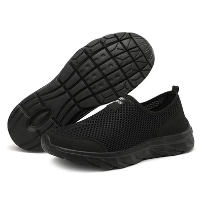 Men Shoes Breathable Mesh Summer Lightweight Hiking Walking Casual Shoes Slip-On Driving Men's Loafers