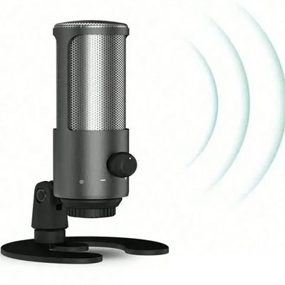 A99E-USB Gaming Microphone Kit With RGB Light, For PC, PS4/5 Compatible Condenser Cardioid Mic Set For Streaming