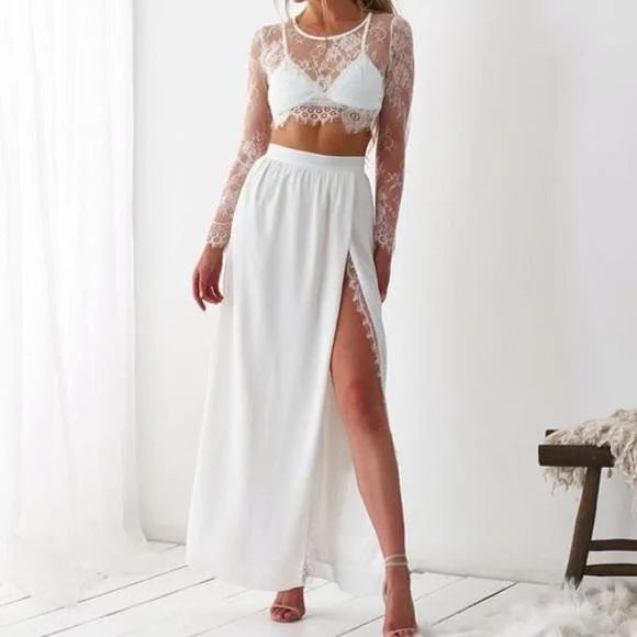 Sexy Women's Lace Floral Seamless Arm Shape Top