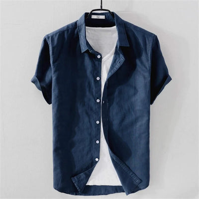 Breathable cotton and linen Casual shirt for young man