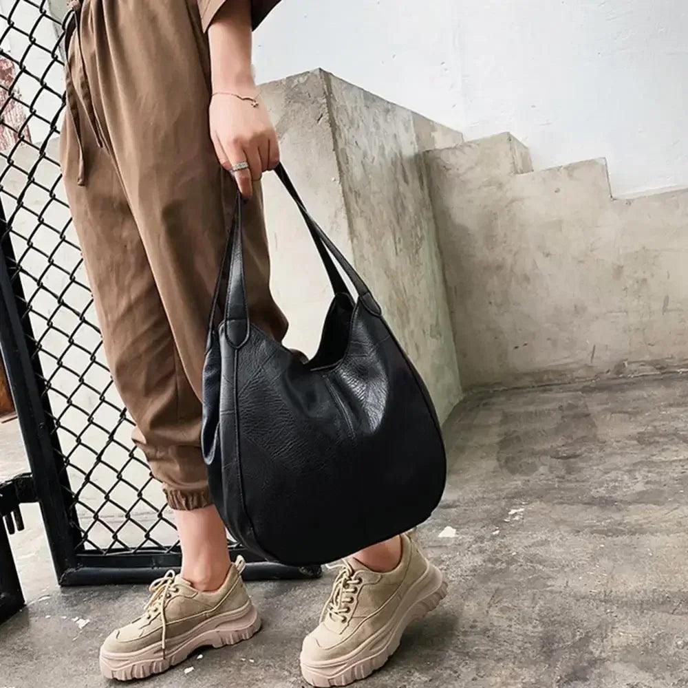 Women’s handbags vintage luxury leather shoulder bag designers large modern fashion brand female