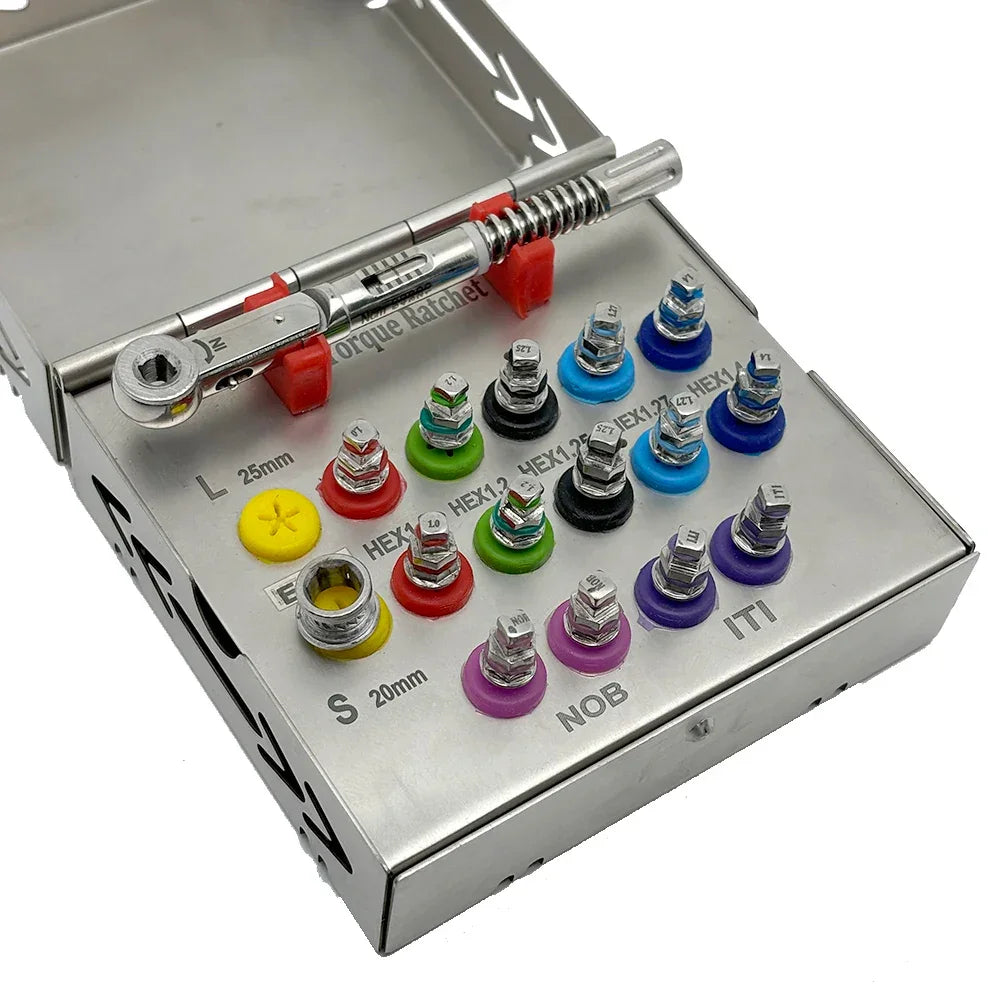 Dental Universal Implant Torque Kit Screwdriver Wrench for Prosthetic Restoration Ratchet Dentist Tools