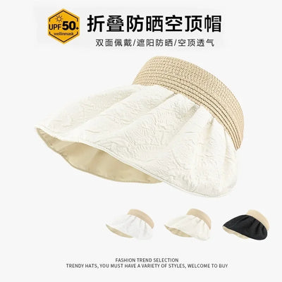 Sunscreen Hat Premium Women's Summer UV Protection Double-sided Shell Hat Sun Hat Empty Top Sun Hat Summer Eaves Hats for Women2