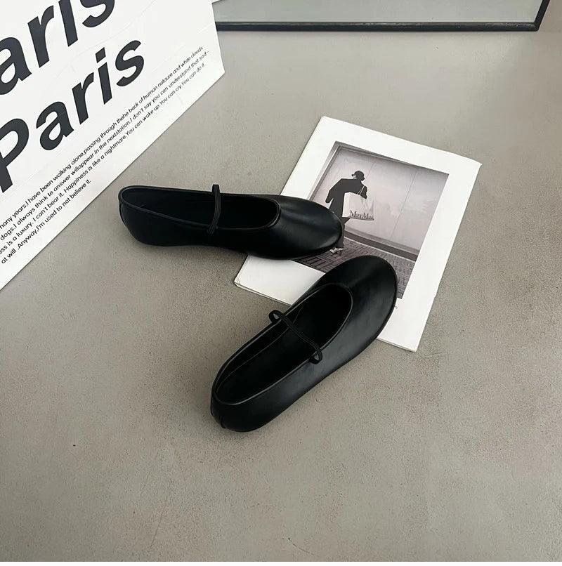 Fashion woman shallow slip on flats shoes ladies casual outdoor ballerina shoe