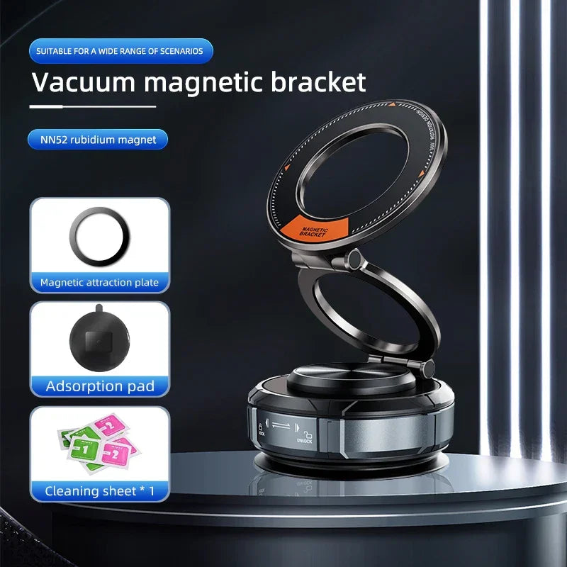 Magnetic Phone Holder Car Mount for MagSafe Enhanced Vacuum Suction Cup 360° Adjustable Cell Phone Accessorie for iPhone Android