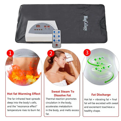 Far Infrared Sauna Blanket Body Sculpting Sauna Bag Professional Detox Therapy Anti-Aging Beauty Machine Fitness Machine Black