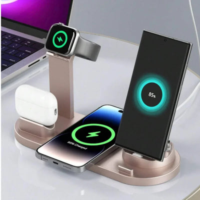Universal Wireless Charging Station for iPhone 16, 15, 14, 13, 12, 11 Pro Max/Pro/Mini/Plus & for AirPods Pro 2 - Quick Charge