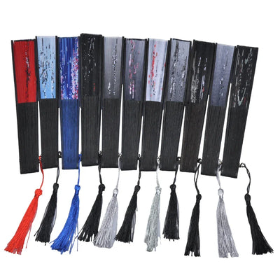 Folding Hand Fan Weddings Traditional Chinese Japanese Korean Art Craft Gift Bamboo Room Dance Props Wood Fans Home Decorations