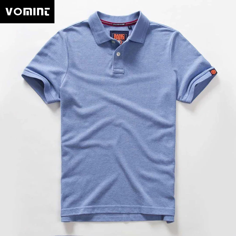 Summer Mens Polo homom shirts Cotton Shirts Short Sleeve Letter Embroidered Emblem Simple Shirt for Male golf clothing t-shirts