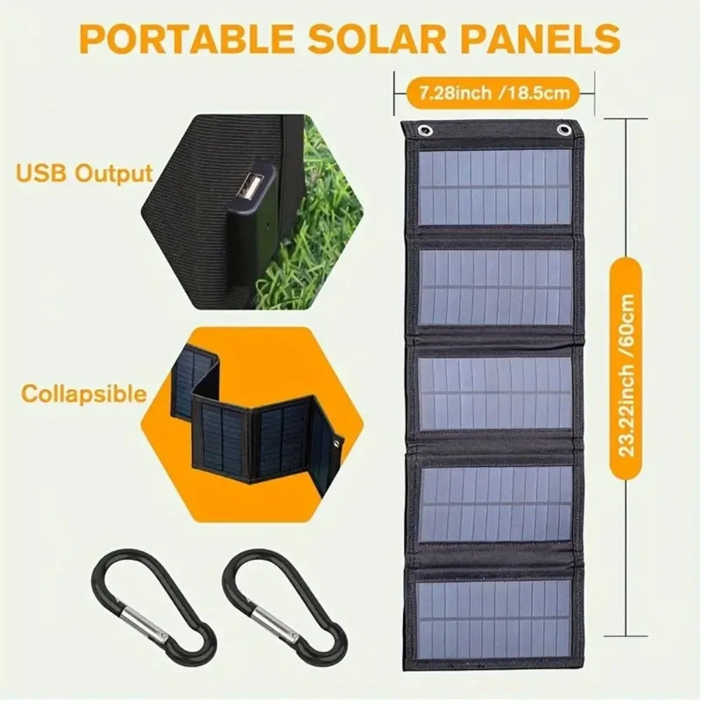 Fast Solar Power Generation Solar Panels Portable Fold Solar Charging Panel Lasting 5V Solar Photovoltaic Panels on Foot