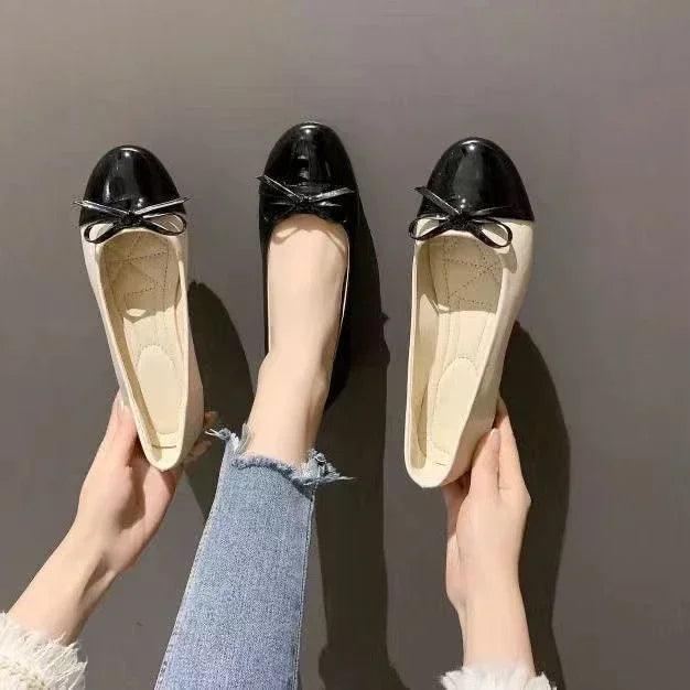 Women’s elegant bow-knot slip-on loafers flat shoes fashion ballerina woman/ladies zapatos de mujer