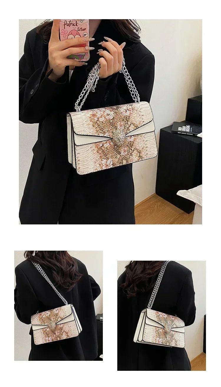 Designer messenger bag for women high-quality leather elegant shoulder classic handbag fashionable