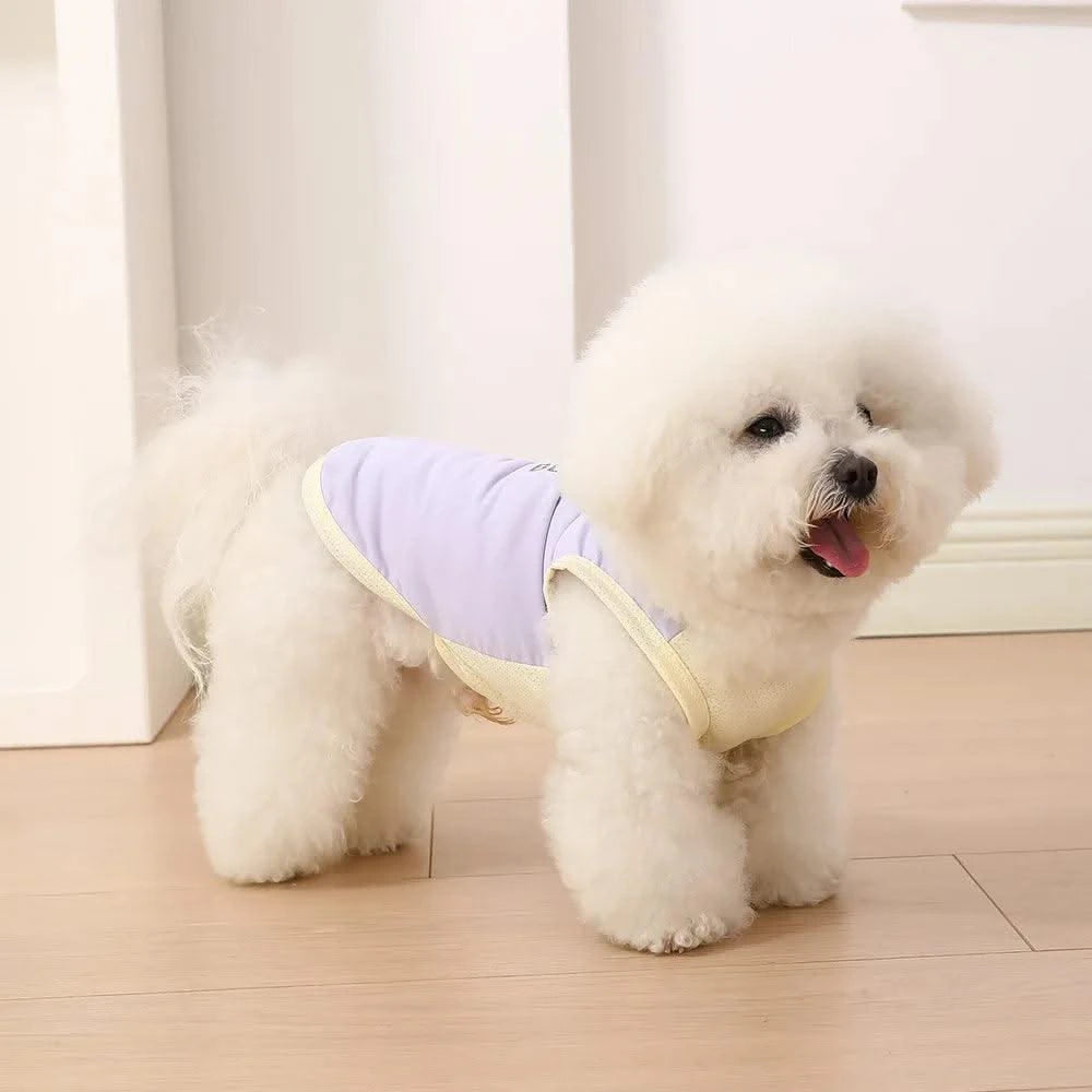 Pet Summer Cute INS  Breathable Patch Traction Tank Top Dog summer cloths  Cooling Vest for Dog  sun protective