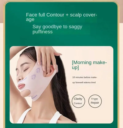 Face slimming bandage v face lifting tighten facial nasolabial folds double chin to improve sleep facial engraving mask lifting
