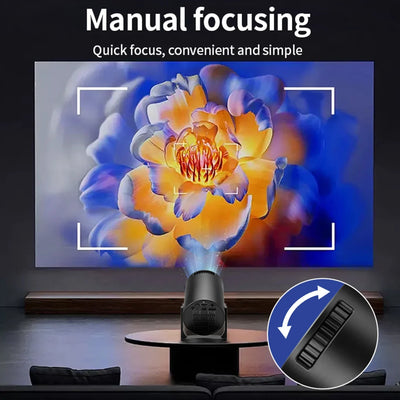 Portable Projector Wireless Fidelity 1080P 270 Degree Adjustable USB TV Sticks Video Movie Projector for Android Laptop PC Phone