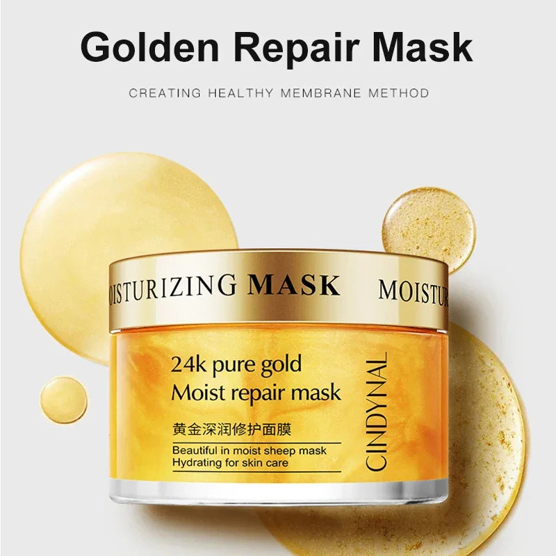 120g 24K Golden Face Cream Collagen Moisturizer Moisturizing Cream Sleeping Mask Firming Nourishing Hydrating Face Skin Care
