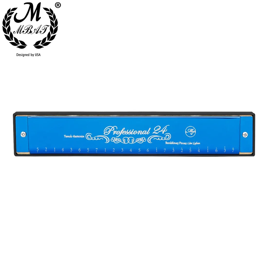 24 Holes Harmonica Key of C Professional Tremolo Mouth Organ With Case For Adults Professionals and Students Harmonica