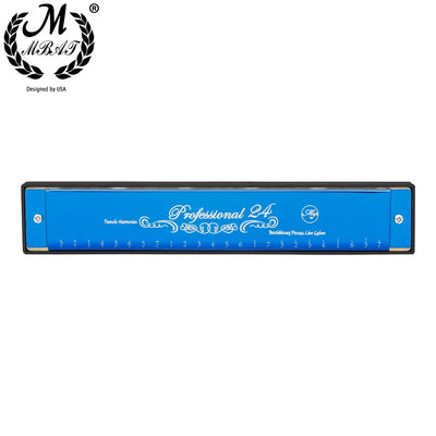 24 Holes Harmonica Key of C Professional Tremolo Mouth Organ With Case For Adults Professionals and Students Harmonica