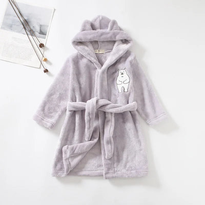 Children's Winter Flannel Cartoon Cute Sleepwear Boys Girls