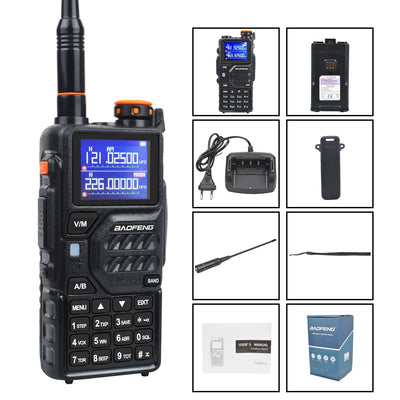 Walkie Talkie Baofeng K5Plus Tri-band Tx Six-band Rx 8W 999Ch Wireless Frequency Copy Scrambler Vox NoAA FM Radio K5PLUS