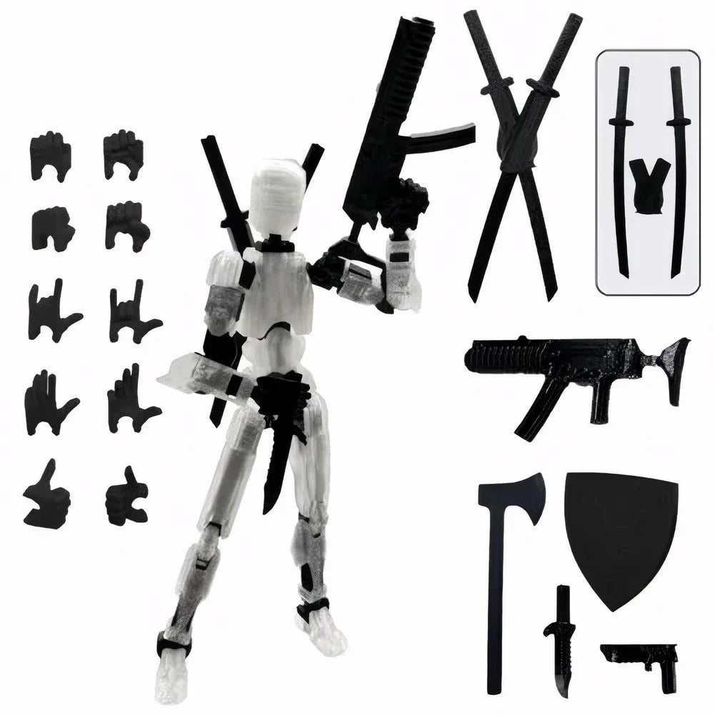 Multi-Jointed Movable Shapeshift Robot 3D Printed Mannequin Dummy 13 Action Figures Toys Kids Adults Parent-children Games