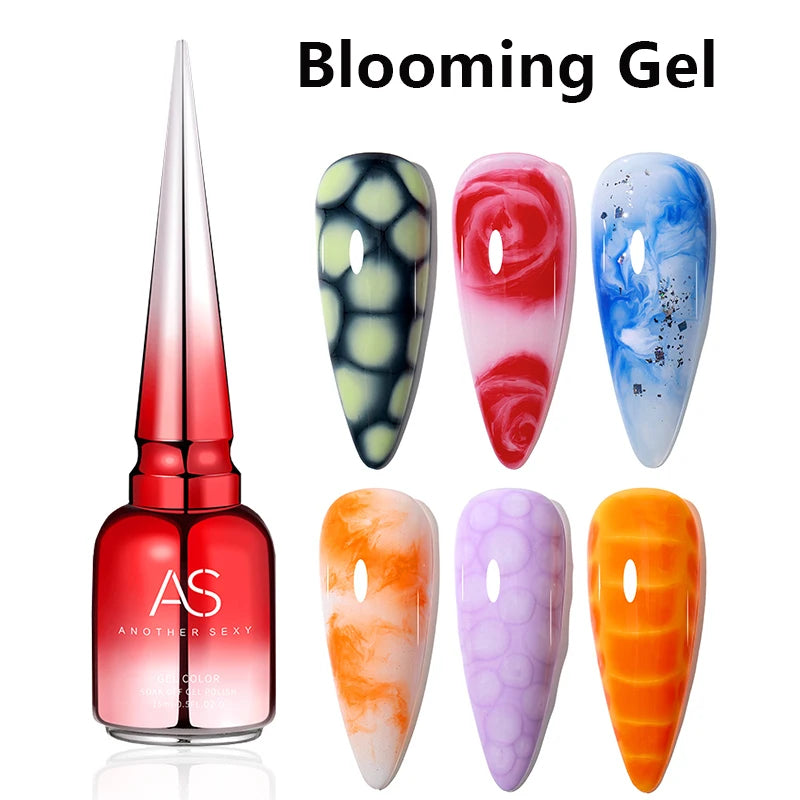 AS Self Leveling Nail Gel Polish 15ml Semi Permanent Reinforcement Nails Art Strong UV Multifunction Gel Top Base Varnish