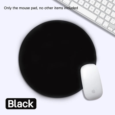 Round Mouse Pad Single-sided Solid Color Universal Non-slip Pad Mouse Pad Suitable for Laptop Office Leather Gaming Mouse Pad