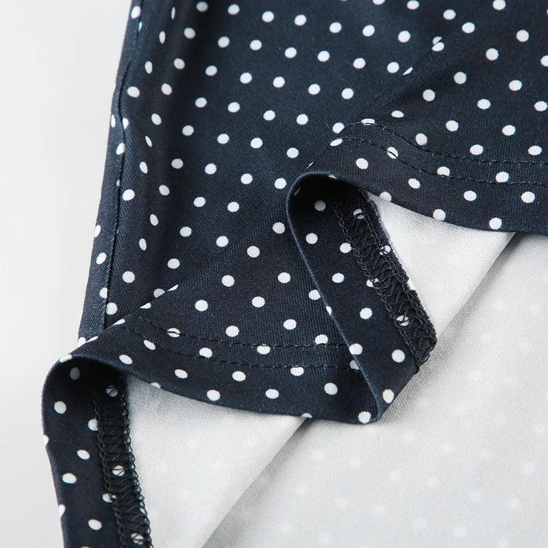 Sleeveless short dot print women dresses slim fit elegant simple office lady trendy clothes