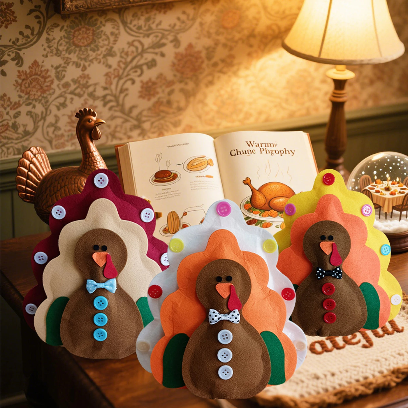 Thanksgiving Turkey Decoration Turkey Ornament Party Kitchen Table Decoration Christmas Pendant Supplies Festival Home Decor
