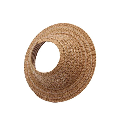 Labubu open top straw hat, party clothing accessories, rustic style Labubu baby clothes decoration accessories (hat only)