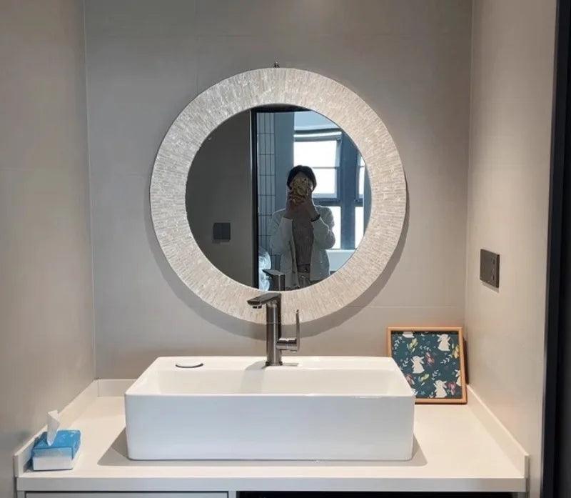 Wall hanging decorative mirrors living room glass bedroom bathroom aesthetics makeup mirror decor