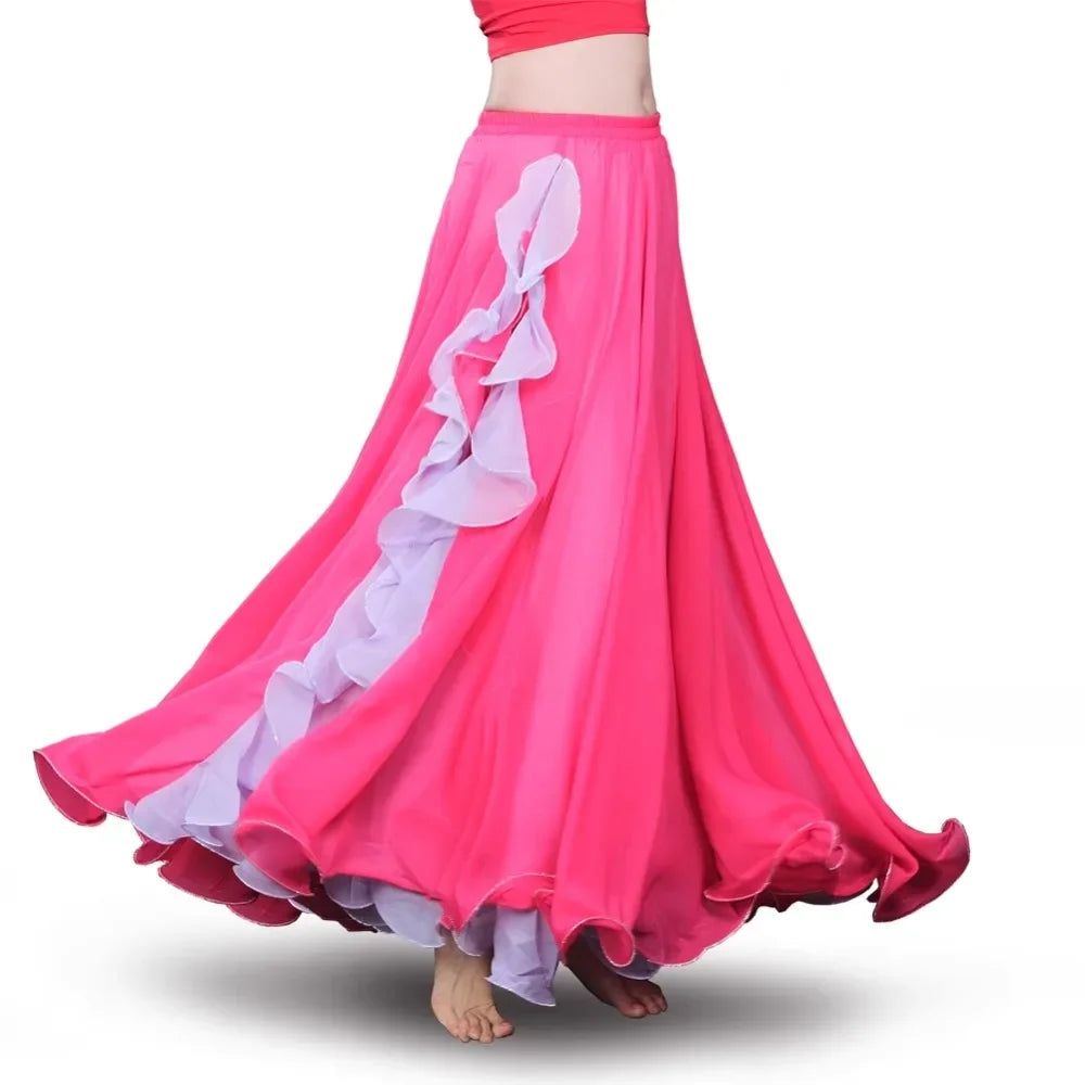 Belly Dance Skirt Undercover Practice Clothing for Women 2024 New Sexy Oriental Dance Half Body Beginner's Big Swing Skirt