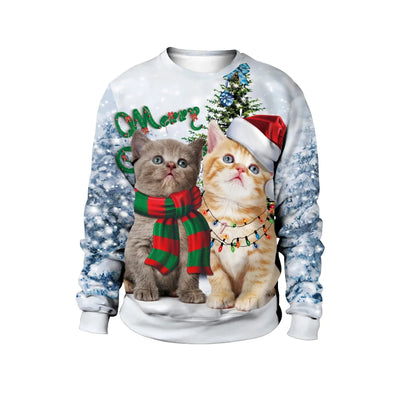 2024 Women Ugly Christmas Sweatshirt Funny Dog Head Pullovers Hoodie Humping Reindeer Climax Christmas Clothes