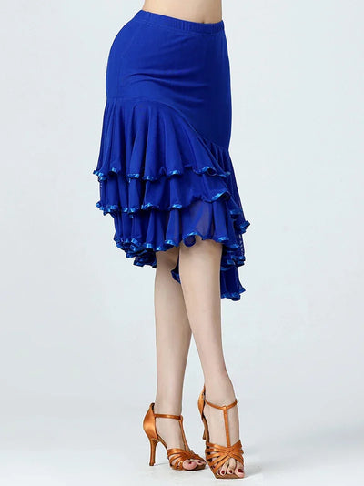 Adult Women Modern Dance Dress Social Dancewear Short Sleeve Mesh Fairy Top Large Swing Skirt Performance Dancing Costume