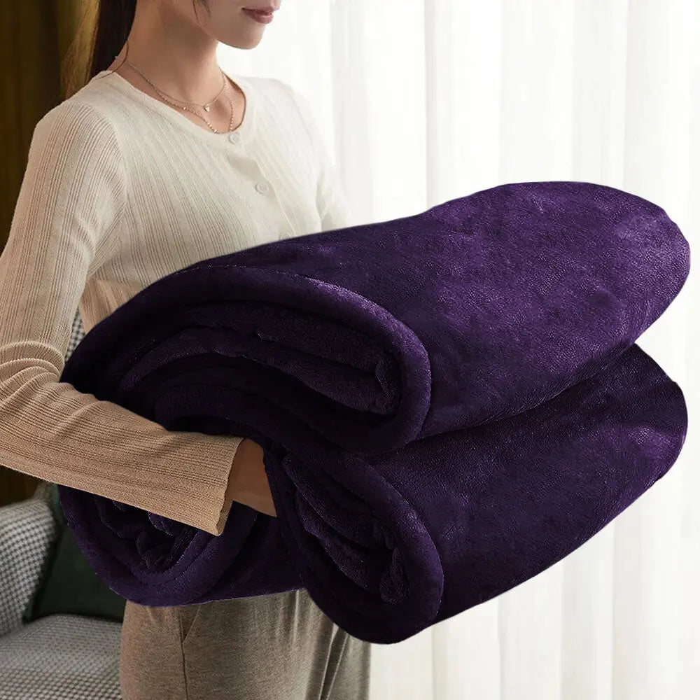 Thicken Warm Soft Blanket for Fall Winter Spring All Season Fuzzy Microplush Lightweight Fleece Winter Blankets for Bed Sofa