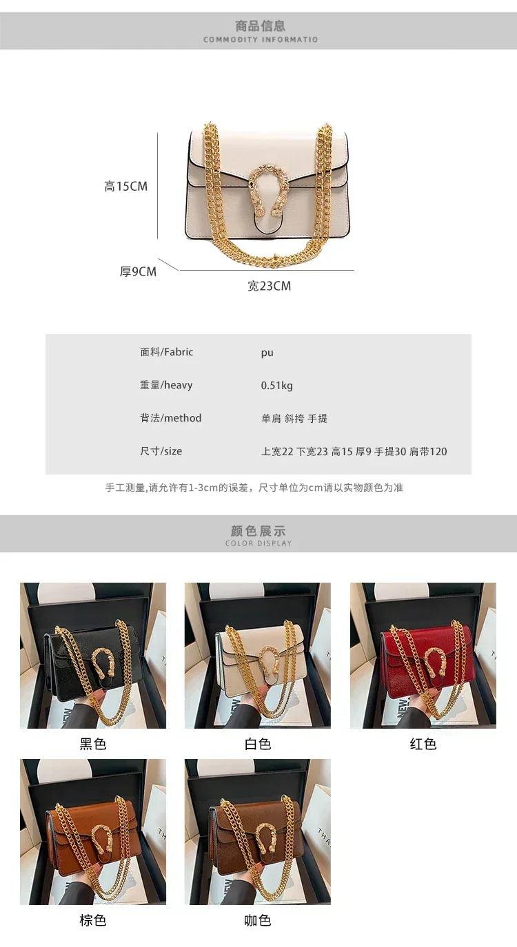 Luxury brand leather handbag for women elegant classic popular ladies shoulder bag by famous designer modern