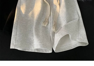 Solid Color Wide-leg Pants for Men New in Summer 2025 Loose and Versatile Sporty Mid-length Shorts Trendy