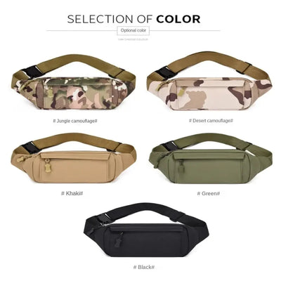 Banana Bag Waterproof Waist Pouch Oxford Cloth Wear Resistant Waist Bags Portable Large Capacity Shoulder Belt Bags Running