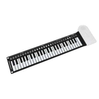 49-Key Folding Electronic Piano Portable Hand-Rolled Piano Built-in Speakers 16 Tones Professional Keyboard Instruments