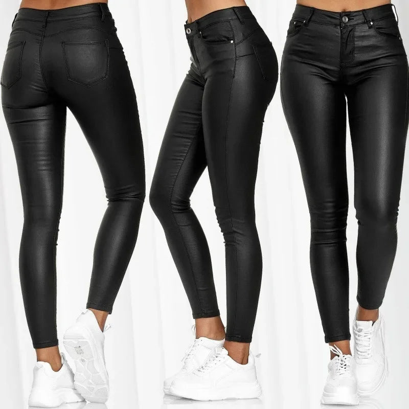 Faux Leather Leggings For Women