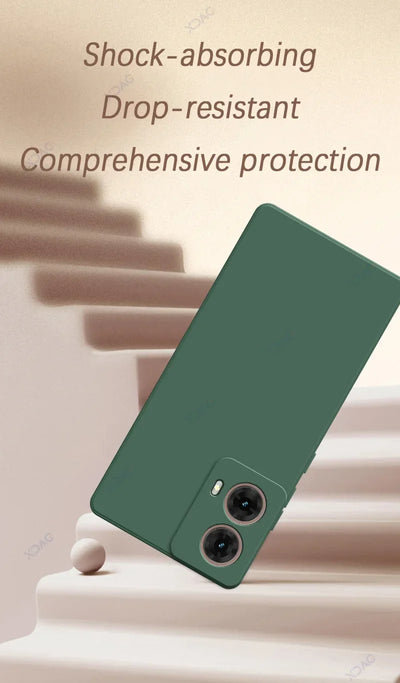 Original Mobile Phone Cases for Motorola Moto G85 MotoG85 5G 360 Soft Luxury Square Liquid Silicone Back Covers Waterproof Bags