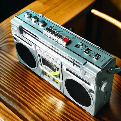 Retro stereo dual speaker radio Recorder Convenient tape drive Bluetooth USB TF card