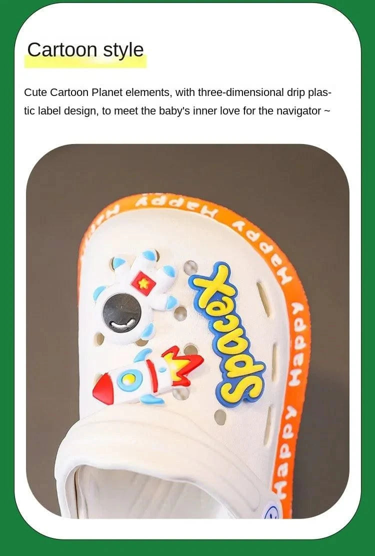 Anti-Skid Cartoon DIY Design Hole Soft Shoes | Baby | Kids Sandals | Children's Shoes | Slippers | Sandy Beach Slip-On Shoes For Toddlers