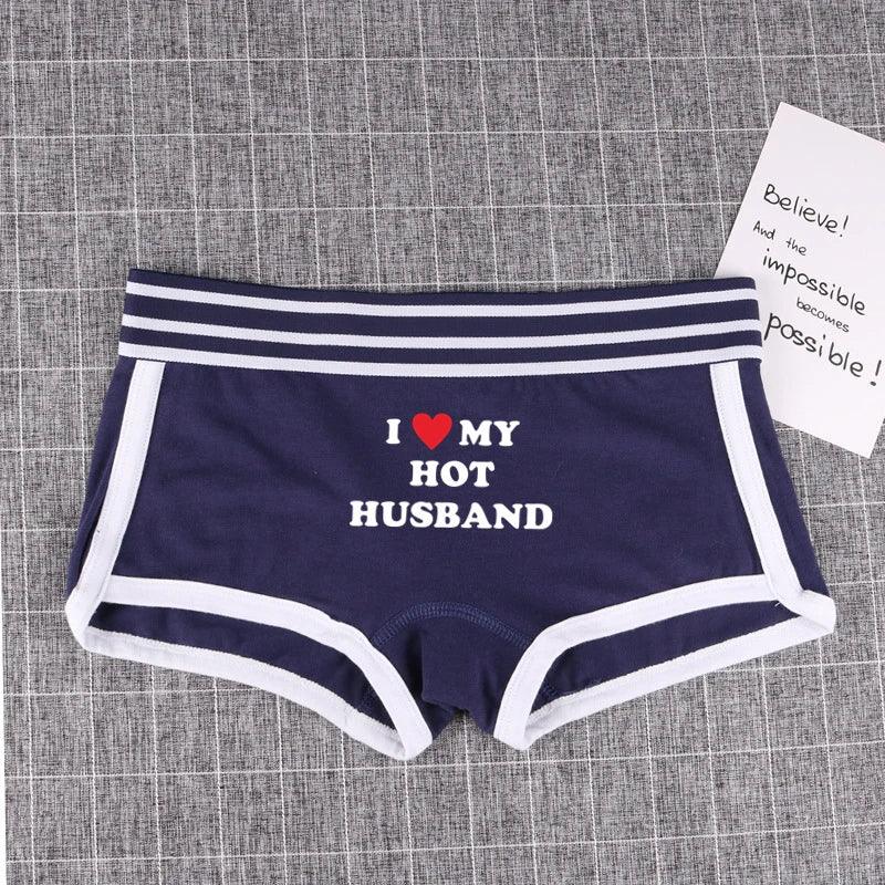Sexy Couples Lovers Cotton Underwear I LOVE MY GIRL Men Boxer Shorts Homme Lingerie Women's Panties Cotton Underwears Boxers