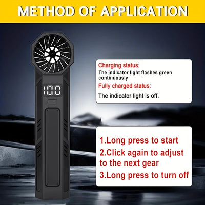 Electric Air Duster - 9999999Rph Super Power Cordless Blower, Portable Turbo Fan, Three-Speed Adjustable, 4000 Mah Fast Charging, Suitable for Cleaning Computers, Keyboards, Houses, Outdoors and Cars, Best Gift for Husband an