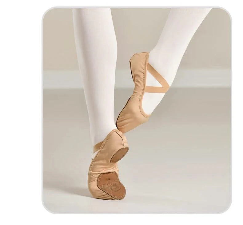 Ballet Dance Shoes for Women Girls Teenager Big Split Sole Ballet Shoes Children Adult Elastic Ballet Practice Dancing Slippers
