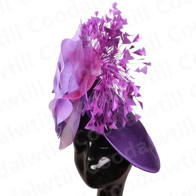 Royal Ascot Big Fascinator Derby Hat Women Kentucky Derby Headpiece Flower Wedding Fascinators Hats Hair Clip Ladies Chapeau