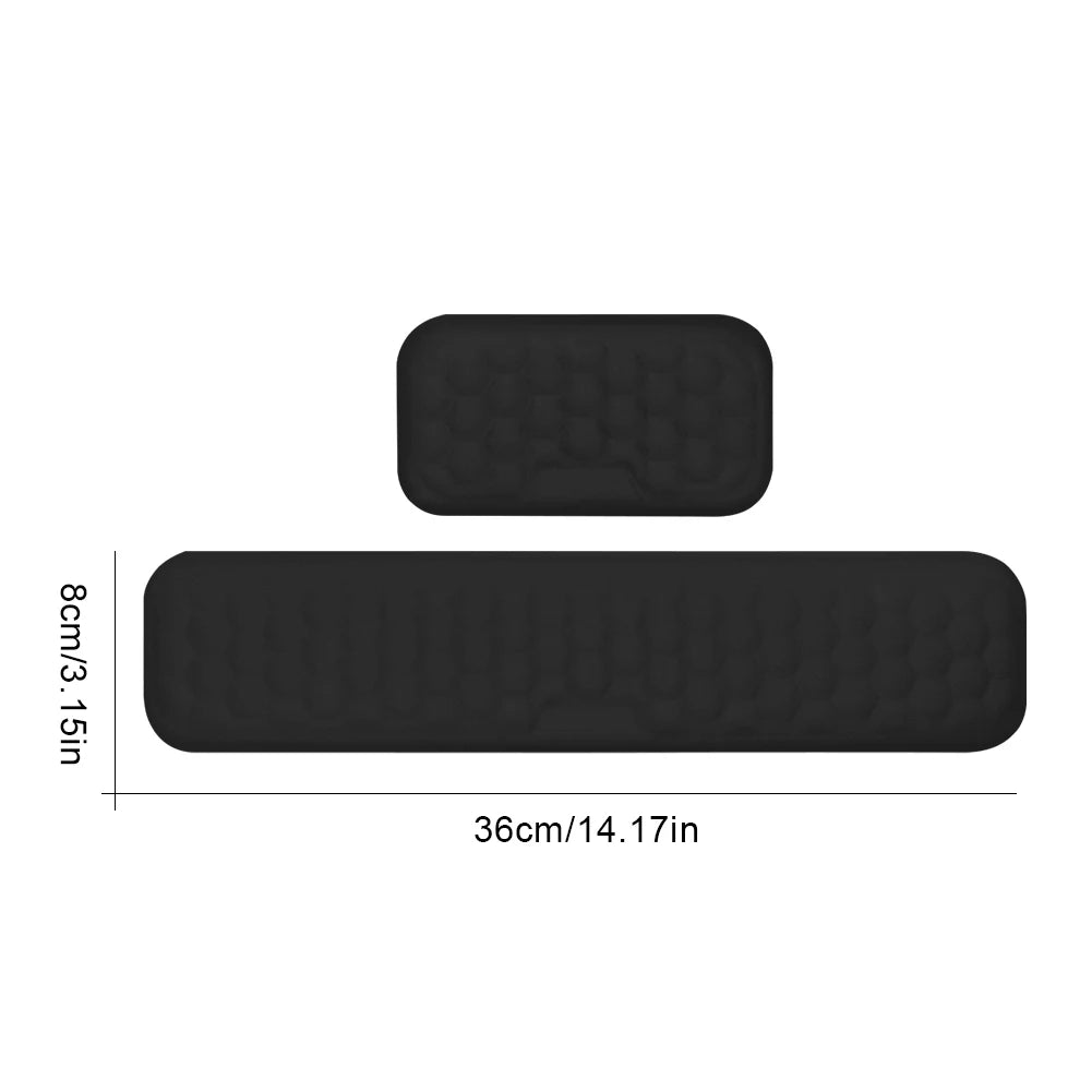 2Pcs L-Shaped Keyboard Mouse Pad Memory Foam Elbow Pillow Ergonomic Desk Edge Cushion Keyboard Wrist Rest Pad for Gaming Office