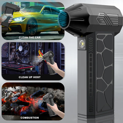 Compressed Air Duster Mini Blower Turbo Fan Cordless Electric air Duster for Keyboard PC Cleaning,No Canned for Home and Car